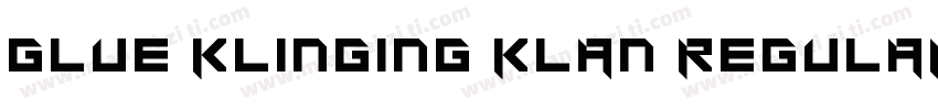 Glue Klinging Klan Regular字体转换